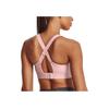Under Armour Continuum Solid Medium Support U-Shape High-Intensity Training Sports Bra Women Underwear Pink 1372557-676