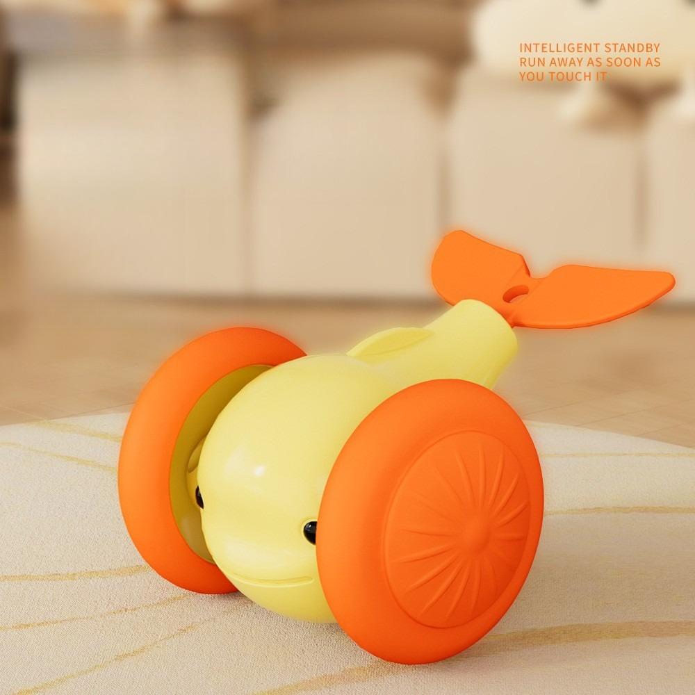 Smart Electric Car Cat Toy Automatic Moving Interactive Toy Color Light Swing Feather Long Battery Life for Indoor Cats