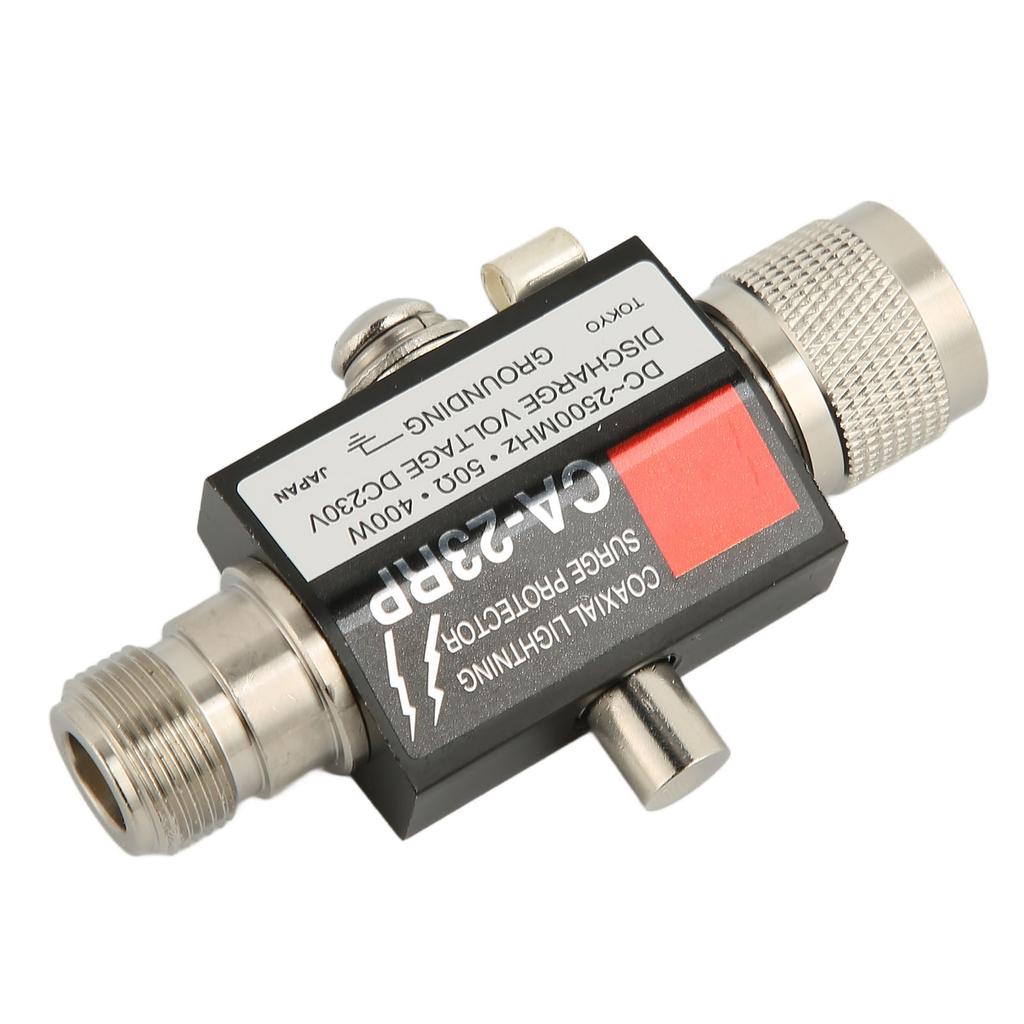 Lightning Surge Arrester 400W Male to Female Lightning Surge Protector for Walkie Talkie Antenna