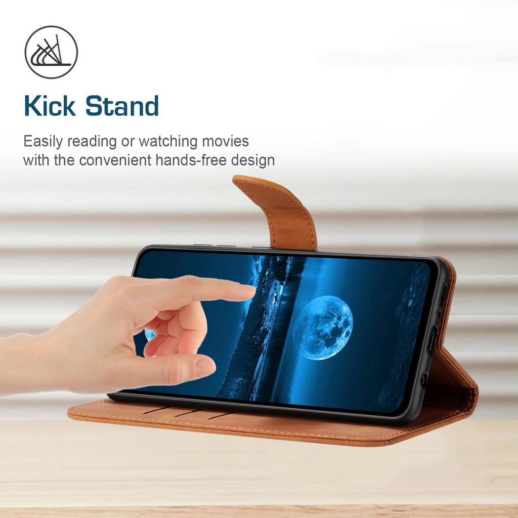 Applicable iPhone16E Mobile Phone Leather Case 17Pro Retro Matte Striped Card Wallet Case 14plus