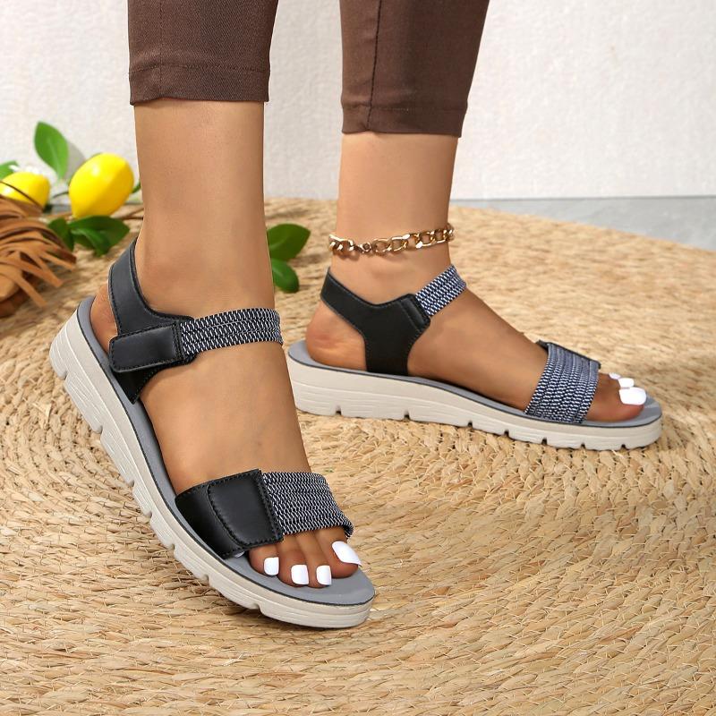 

Fashion 2025Women s fashion trend anti-slip wear comfortable matching color sole pure black shoelace flat sandals 36 чёрный