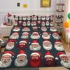 Christmas Printed Bed Cover King Size Polyester Home Textiles Teens Girl Cartoon Superior Bedroom Decor