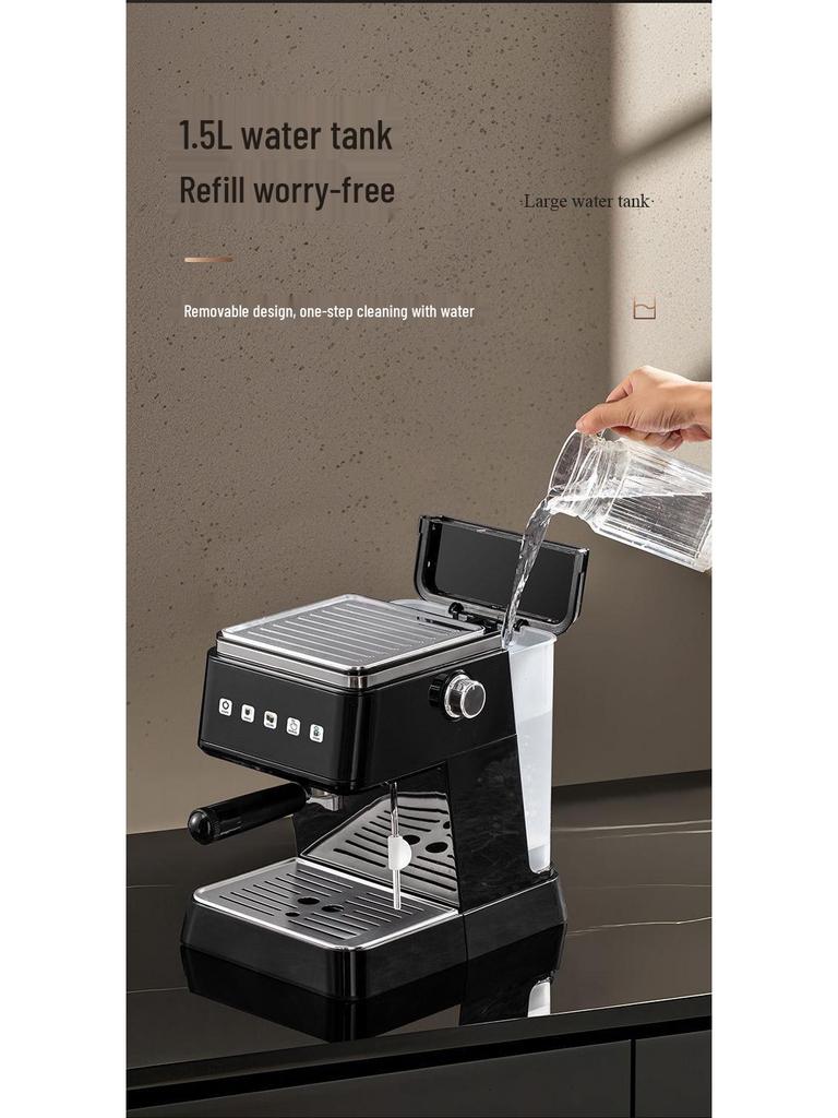 Coffelady Touchscreen Halbautomatische Espresso- & Americano-Kaffeemaschine mit Milchaufschäumer