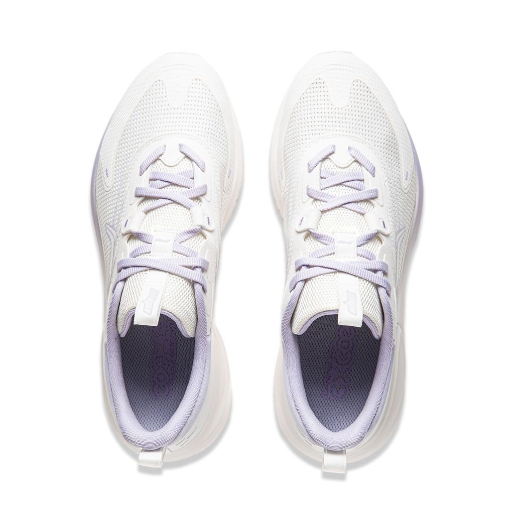 Li Ning Easy Fit V2 Soft Resilient Breathable Shock Absorbing Durable Low Top Casual Running Shoes Women sneaker White Purple ARSU002-1