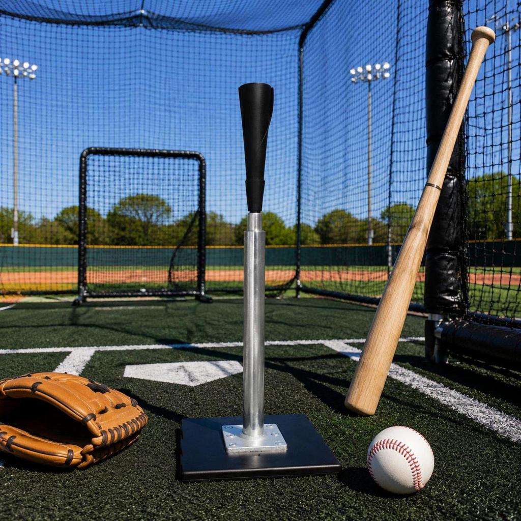 Baseballs and Softball Tee Stable Base Adjustable Batting Portable