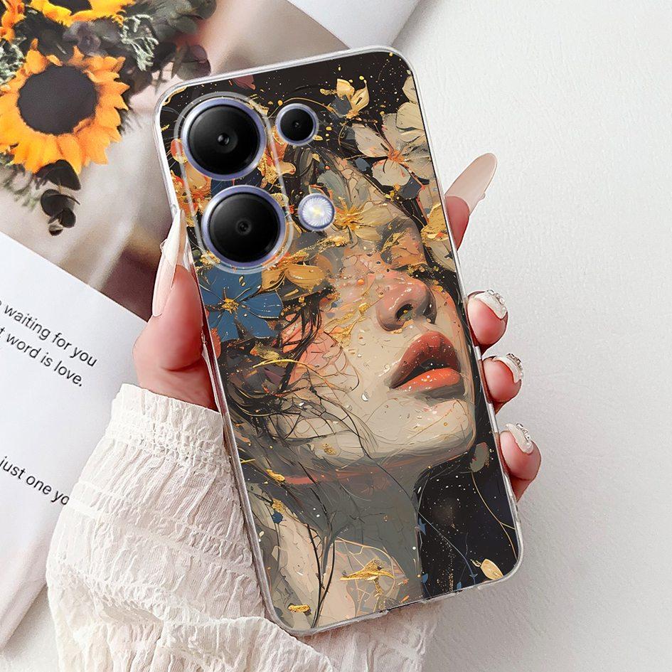 Pro pouzdro Xiaomi Redmi Note 13 Kryt Note 13 Pro Populární malovaný květinový měkký silikonový kryt na telefon Pro Redmi Note13 Pro 4G 5G Funda
