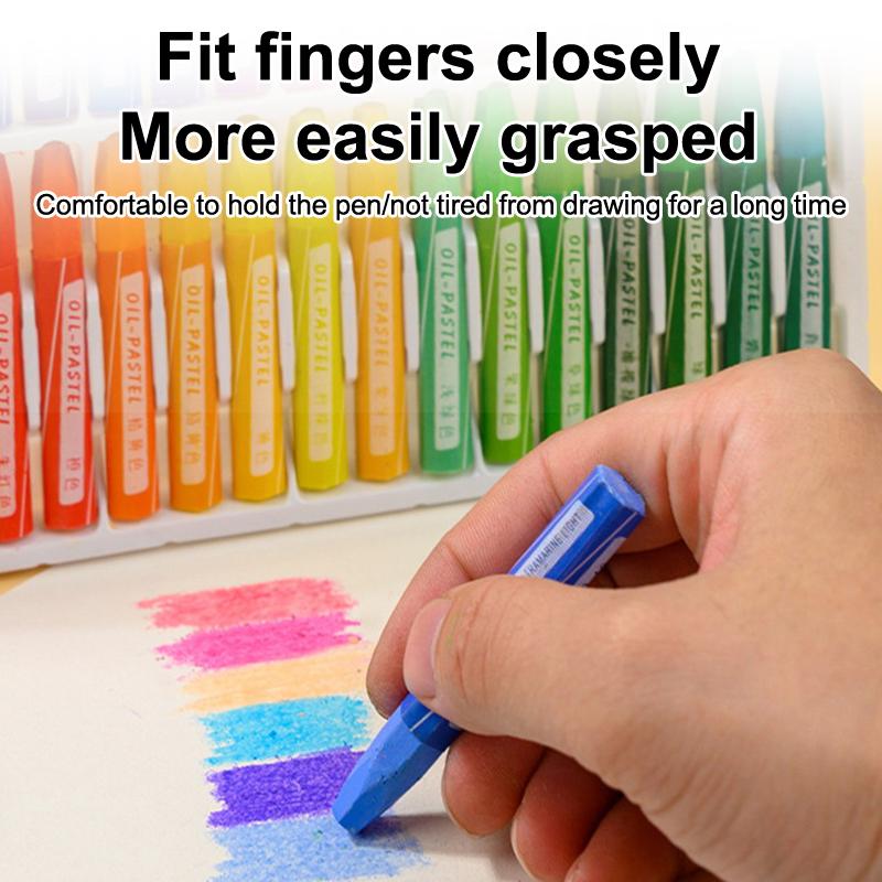 1Set Children Crayons Oil Pastel Dust Free Non-Toxic Crayons Toddler Washable Crayons Painting Drawing Sketching Oil Pastel