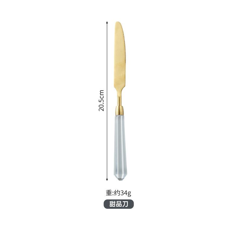 Transparent Acylic 304 Stainless Steel Cutlery Set High Value Hotel Table Spoon Knife Fork Teafork Teaspoon Wedding Decoration