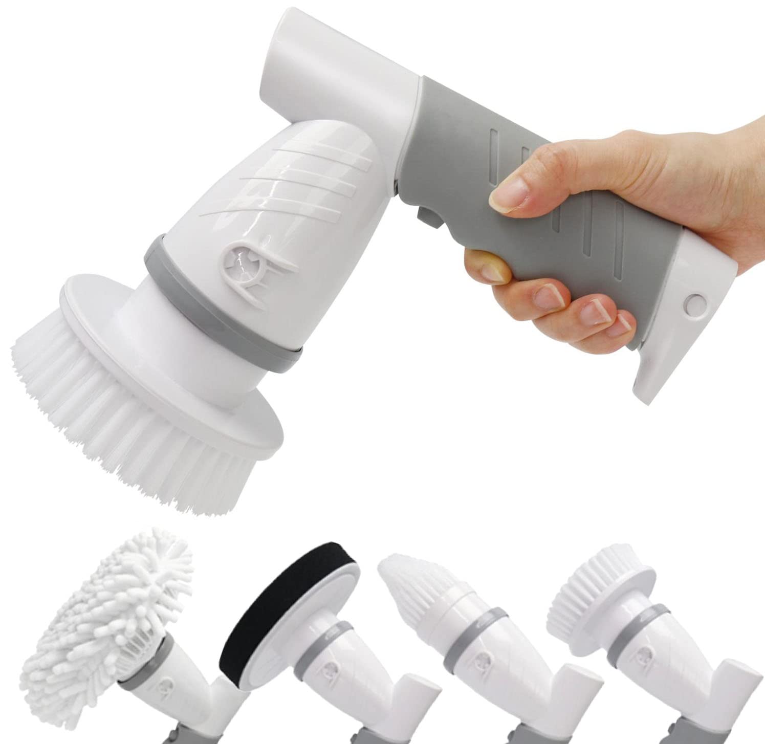 

Macross Щетка для чистки ванны Электрическая щетка Полировщик для ванны Перезаряжаемая Беспроводная Электрическая щетка для чистки ванны Удобная MEH-144 белый