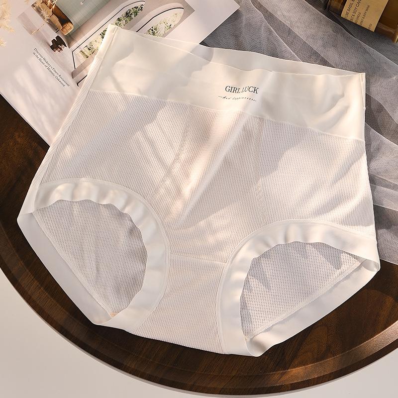 Chiloți cu talie înaltă plus size cu antibacterian fără cusături respirabili chiloți de damă