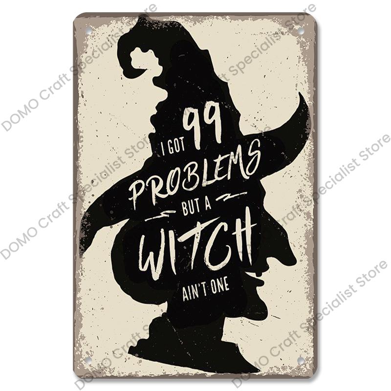 Happy Halloween Retro Poster Metal Plate Jack-O-Lantern Black Cat Witch Metal Tin Signs Vintage Halloween Party Living Room Home