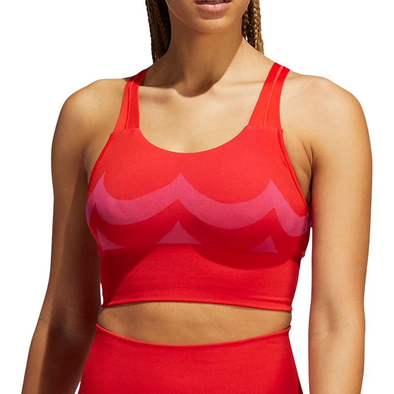 Adidas Low Support Versatile Casual Skin-Friendly Sports Bra Women Underwear Magenta Bright-Red GU9523