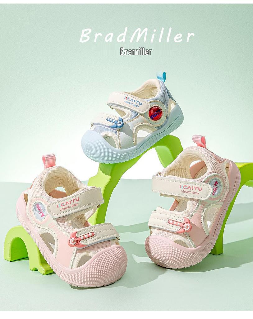 2025 Summer Infant Girls' Microfiber Anti-Collision Walking Sandals