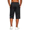 Men’s Ultra Lightweight Stretchy Ice Silk Seven Tenth Length Pants with Elastic Waistband and Zipper Pockets for Everyday Wear