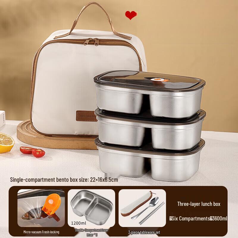 ZISIZ 304 Stainless Steel Insulated Lunch Box