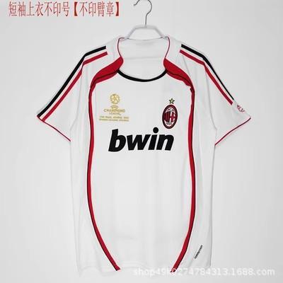 0607AC Milan Retro Jersey Champions League Final Version No. 22 Kaka Away Short Long-sleeved AC Football Jersey Wholesale Foot