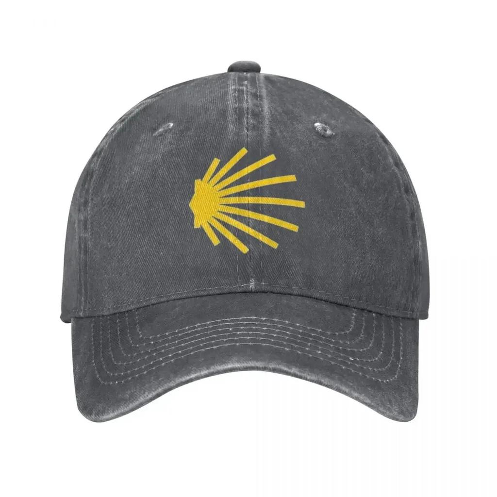 aCamino De Santiago Symbol Large Yellow Baseball Cap Buen Camino Music Album Unisex Men Sun Visors Trucker Hat Y2k Baseball Caps