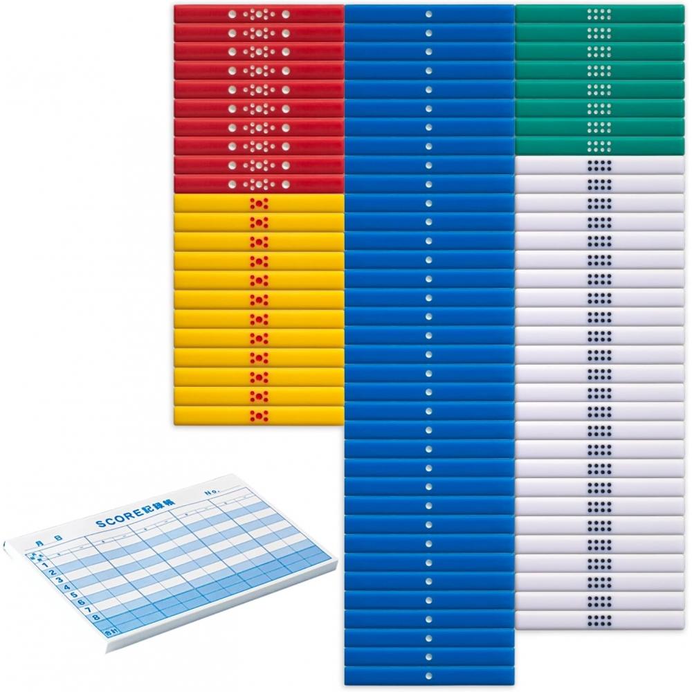 Альбан Маджонг Цветная Точка Палочка Полный Набор+ Книга Записи Очков [Книга Записи Очков] 1 Книга 8 Уровней С 100 Листами