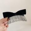Red Velvet Bowknot Hair Clip Hair Comb Bow Hairpin Retro   Children