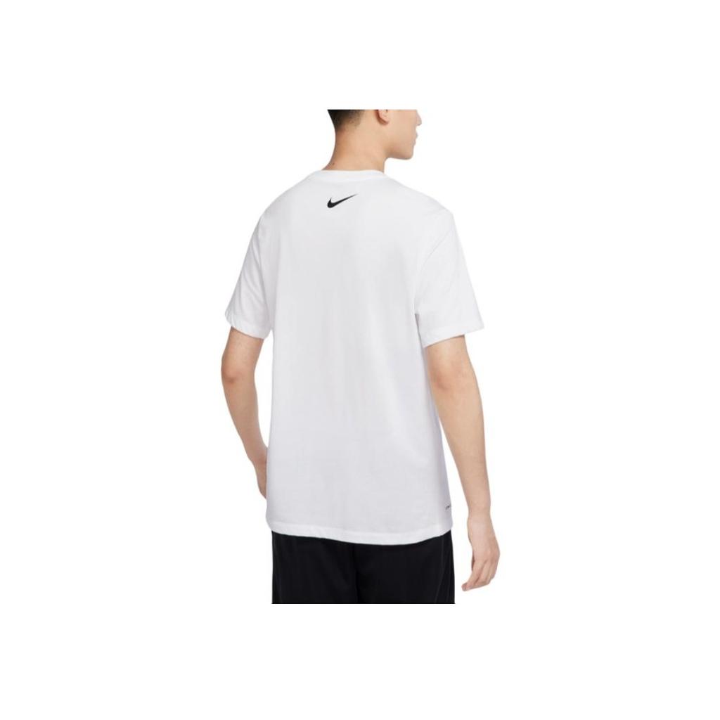 Nike Printed Big Logo Casual Crew Neck T-Shirt Men Tops White DV3188-100
