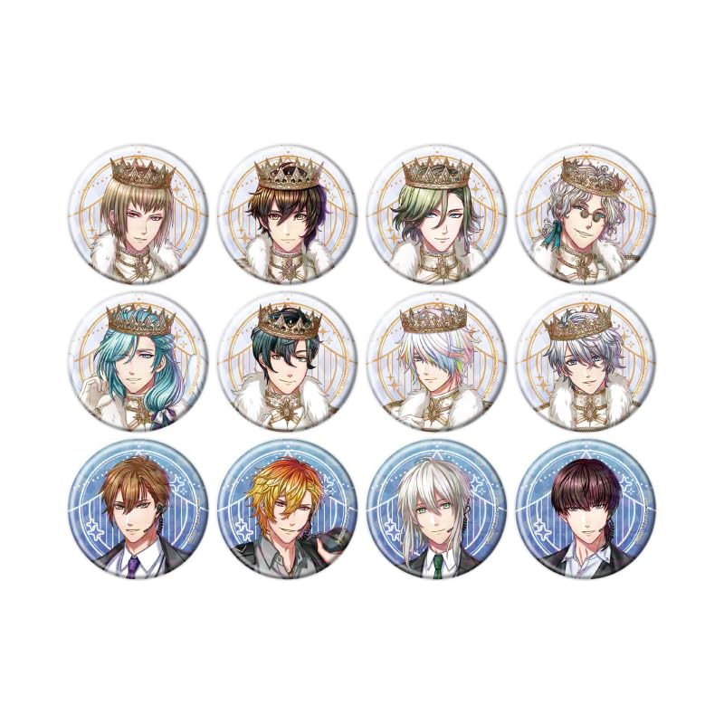 Королевство снов и 100 спящих принцев 06 [Официальная иллюстрация] Голографический значок [57 мм] Полный набор из 12 Наборов в коробках