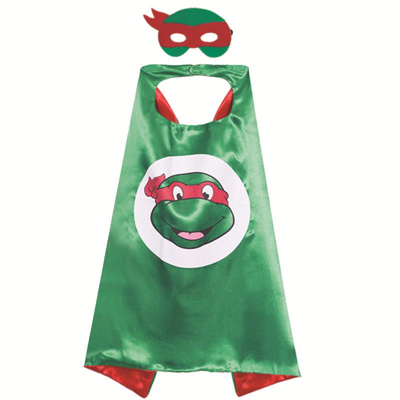 Children's Double-Layer Ninja Turtle Cosplay Cape - Halloween & Christmas Costume