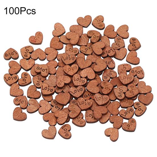 100 шт./лот любовь в форме сердца деревянные швейные назначения свадебные украшения пуговицы