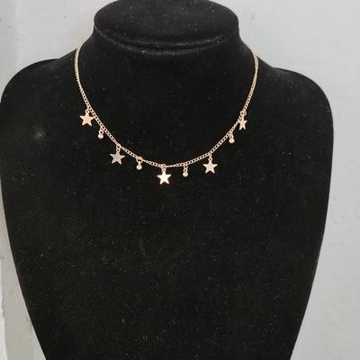 Pentagram Pendant Necklace Female, Simple Fashion Pendant Neck Chain