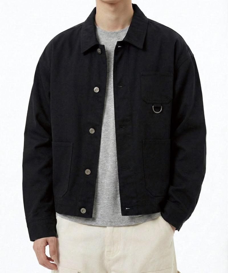 Underoff Crop French Work Jacket Dark Grey