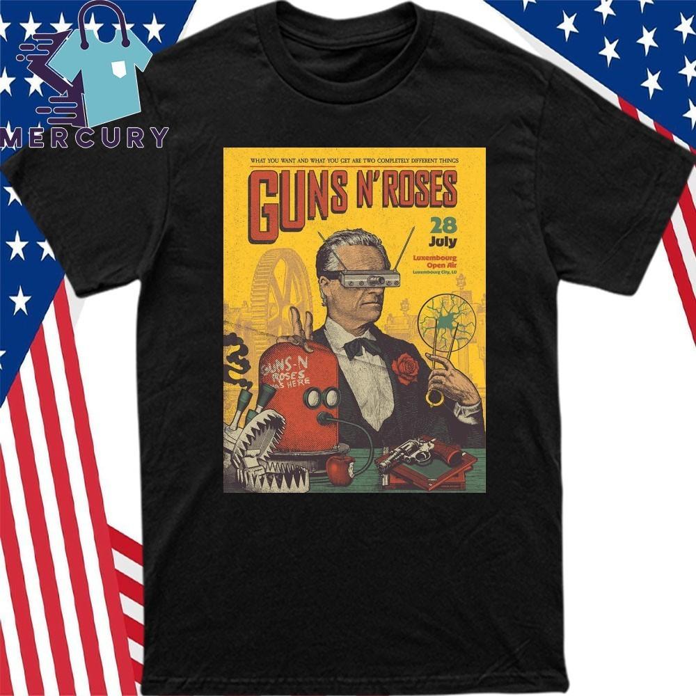 

Guns N’ Roses July 28, 2025 Luxembourg City, LU Poster Shirt Unisex T-Shirt L