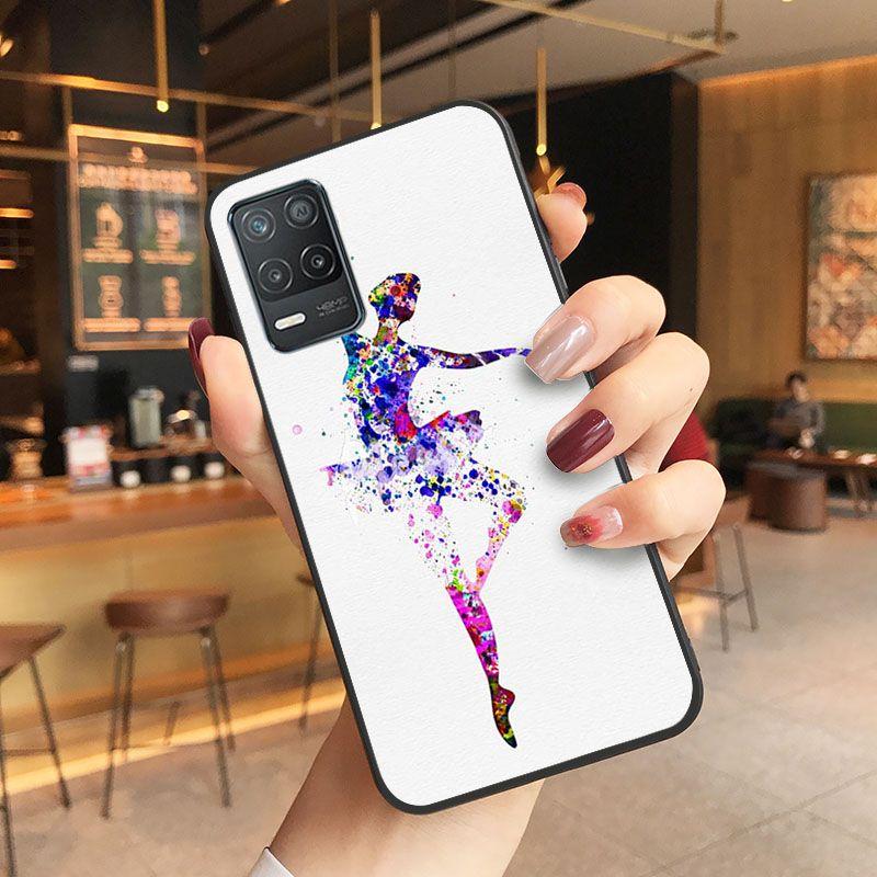 Aquarellmalerei Ballettmädchen Muschel Handyhülle Für oppo Realme 8Pro 6 6i 7pro 9i 9pro C11 C21Y C21 C25Y C25S C3 Q3S XT Hüllen