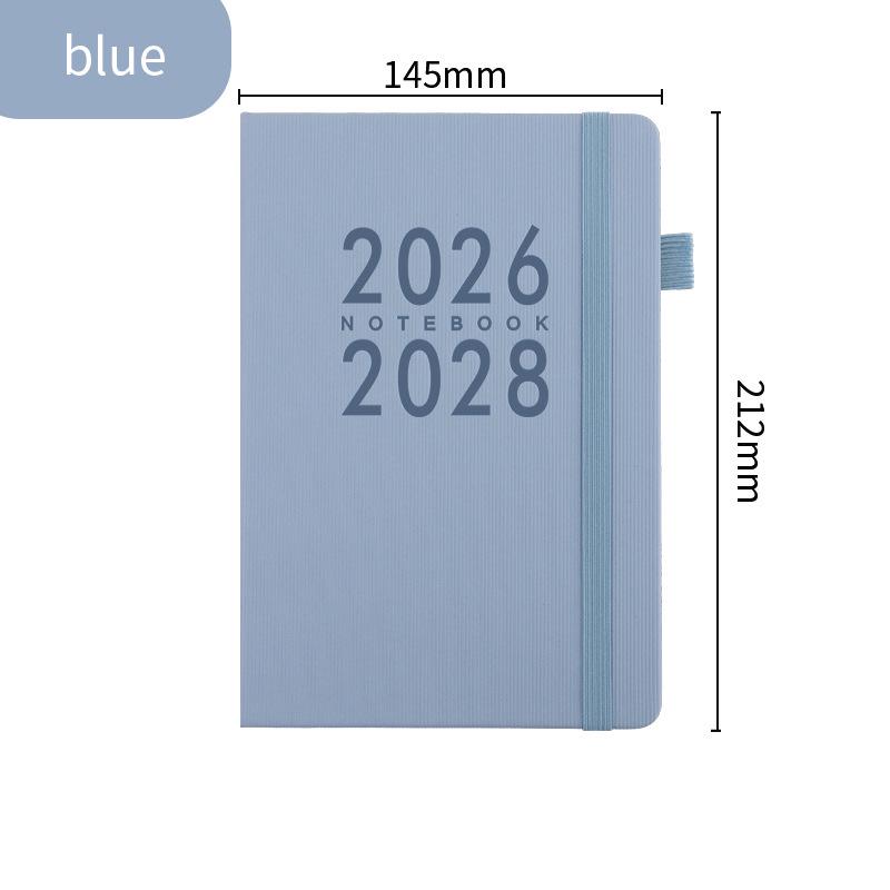 

2026-2028 English Vertical Stripe Schedule & Calendar Notebook світло-синій колір