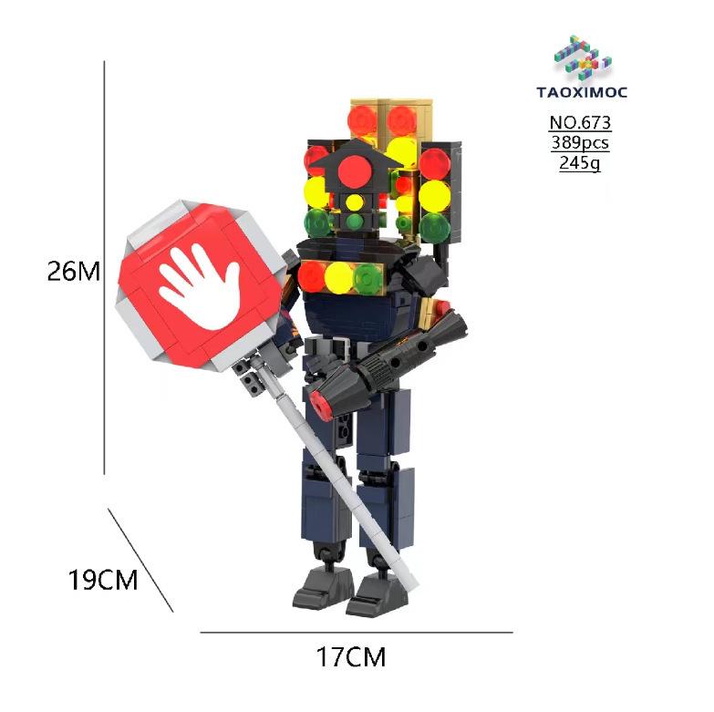 Titan Monitor & Toy Building Block Minifigure Set: Man vs. Toilet Man, Clock Man, TV Man, Audio Man