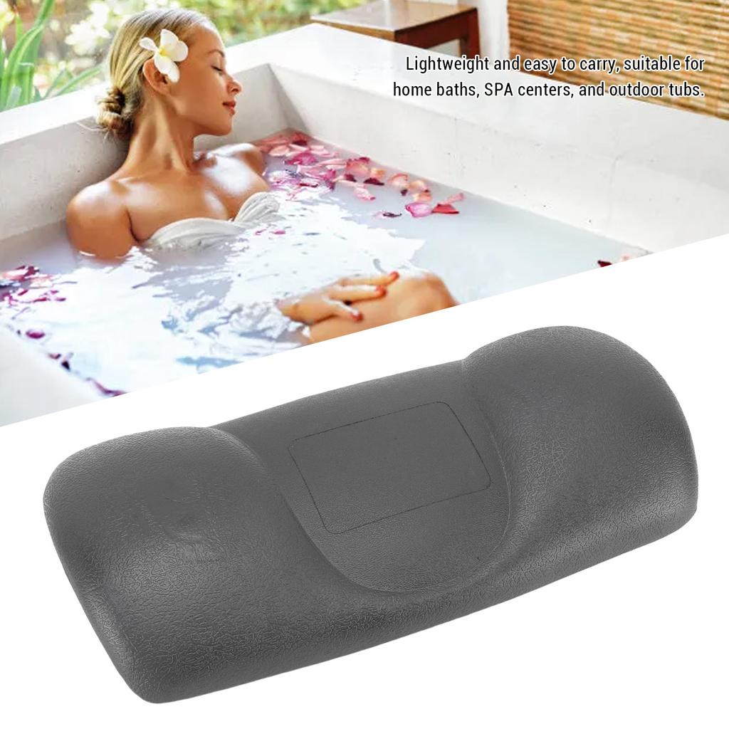 Bath Pillow PU Bathtub Pillow Neck Support Anti Slip Suction Cups Bath Cushion for Bathroom Spa