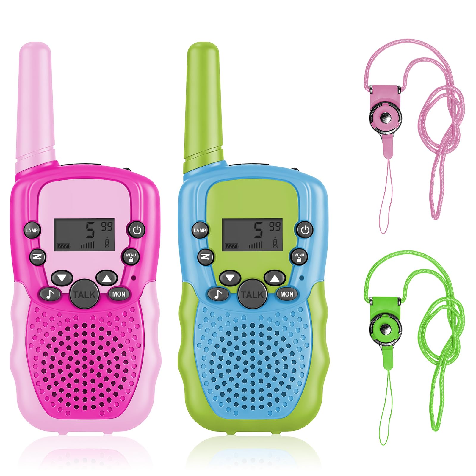 Low-Power Walkie-Talkie-Talkie Set (2 units) - Lightweight, Compact, Multifunctional, Kids  Walkie-Talkie Toy - Long Range, Low Power Consumption, Lic