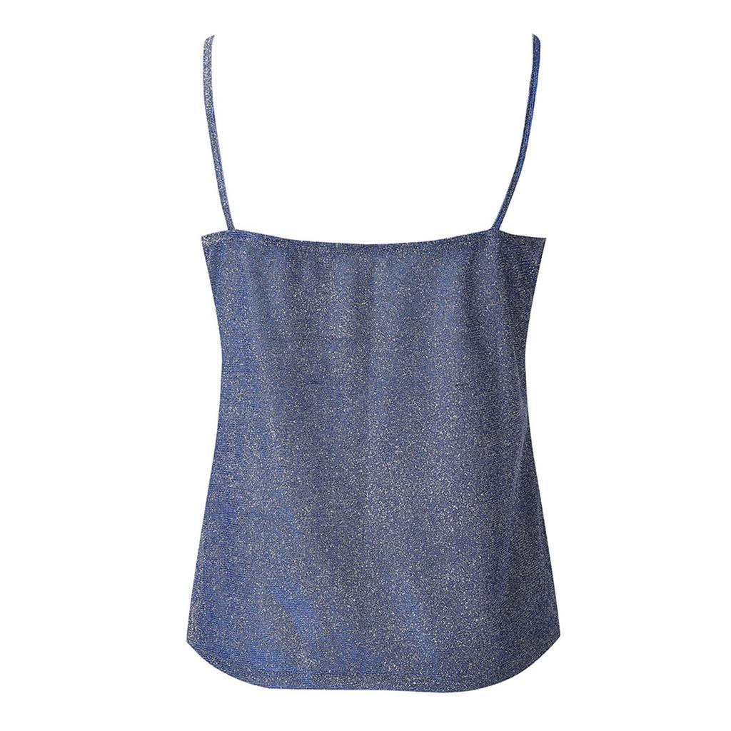 Fashion Womens Glitter Strappy Tank Tops Women Sexy Swing Vest