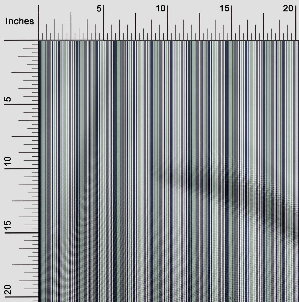 oneOone Tecido de algodão flexível, estampa listrada multicolorida, por jarda, 40 polegadas
