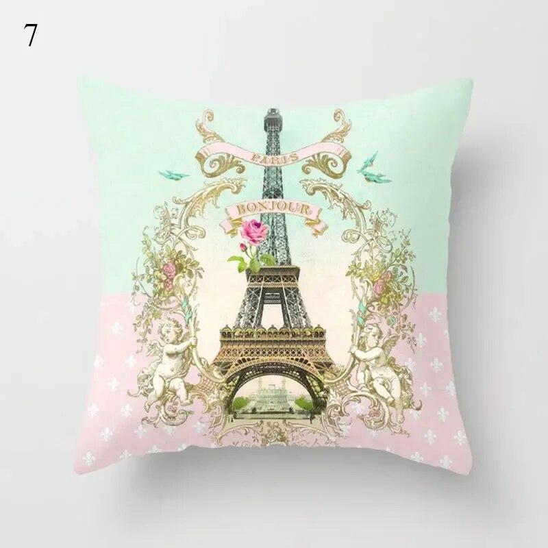 45x45cm Fresh Mint Green Geometric Animal Love Pillowcase Comfortable Sofa Car Seat Cushion Cover Room Aesthetic Home Decor