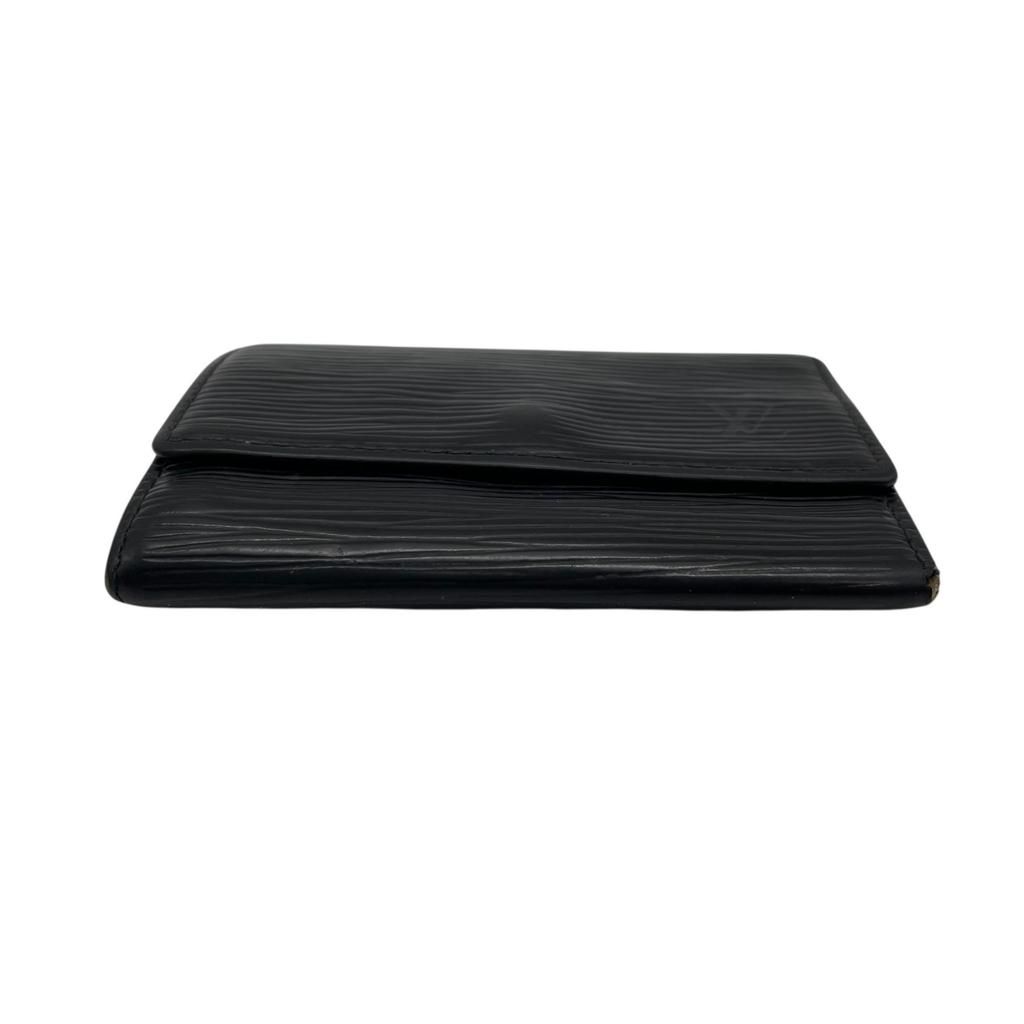 Used LOUIS VUITTONKey Holder  Black Leather Unisex