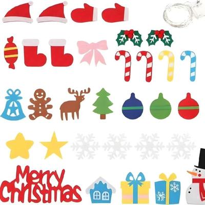 Holiday Felt Christmas Tree For Toddlers Parent Child Interactive Activity Home Wall Decoration for Preschool Classroom