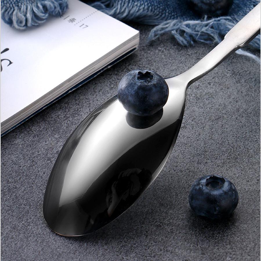 Stainless Steel Cutlery Set Stone Textured Handle Steak Knife Fork and Coffee Spoon High-end Suitable for Restaurants and Hotels