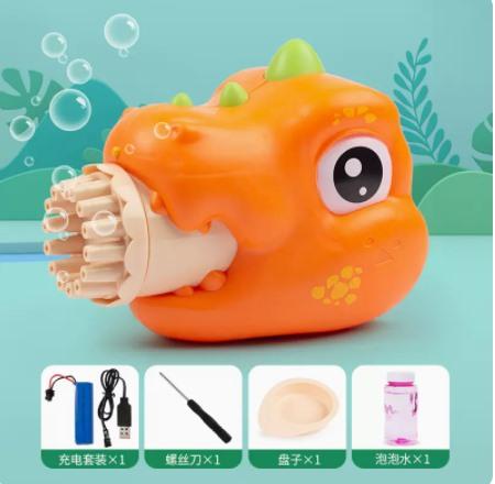 Dinosaur Bubble Machine Children'S Handheld New Gatling Blow Bubble Gun Popular Boys And Girls' Toys