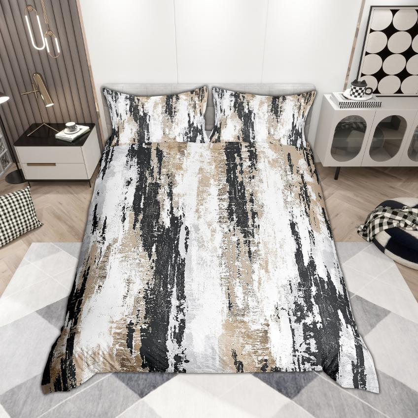 

Comforter Homewish Ombre Stripe 2Pcs/3Pcs Contemporary Watercolor Bedding Grunge Oil Painting Set Comforter (quilt)-EU Single(135*200cm)3pcs