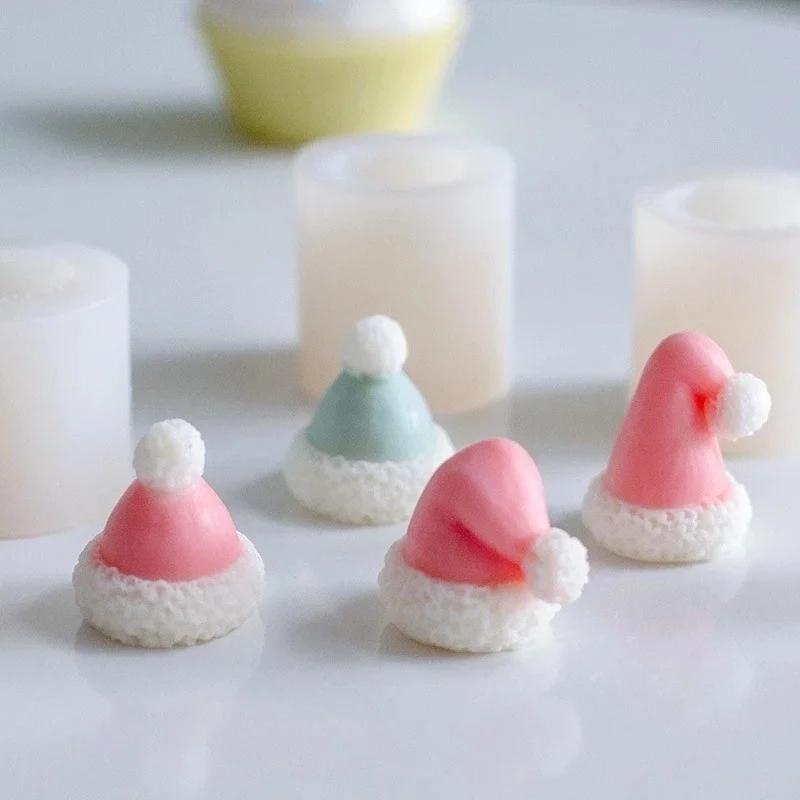 Weihnachtsserie Hutform Kerze Silikonform DIY Geometrie Kerzenherstellung Resin Seifenform Geschenke Bastelbedarf Heimdeko