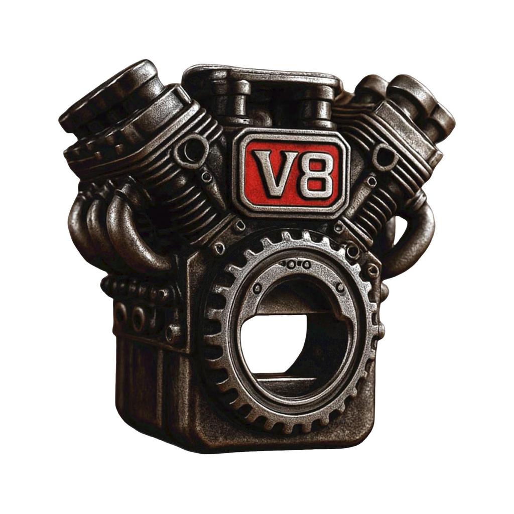 V8 Engine Bottle Opener, Retro Mechanical Punk Beer Bottle Opener, Unique Handmade Engine Metal Opener, Gift For Car Enthusiasts, Mechanics