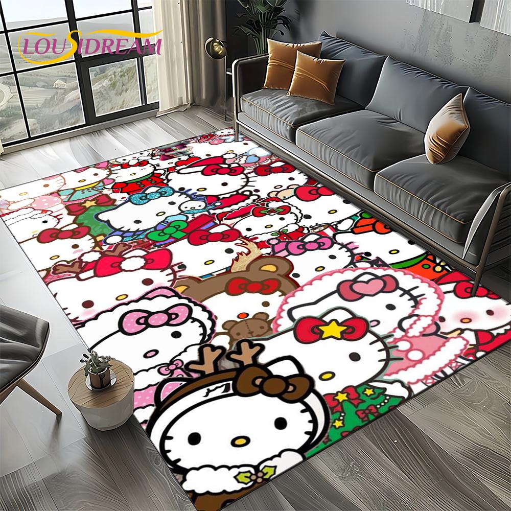 27 Style Cute Kuromi Cartoon Sanrio Carpet Rug for Bedroom Living Room Home Sofa Decoration,kids Large Decor Floor Mat Gift Girl