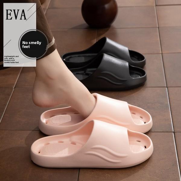 EVA Anti Slip Sole Leaking Slippers for Men's Indoor Home Soft Sole, Hollowed Out Quick Drying Hotel Bathroom Slippers