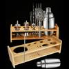 Professioneller Cocktail Shaker Ständer Barkeeper Werkzeugset Halter Professionelle Trinkgeschirr Werkzeuge Holz Getränkemixer Set Ständer Schütteln