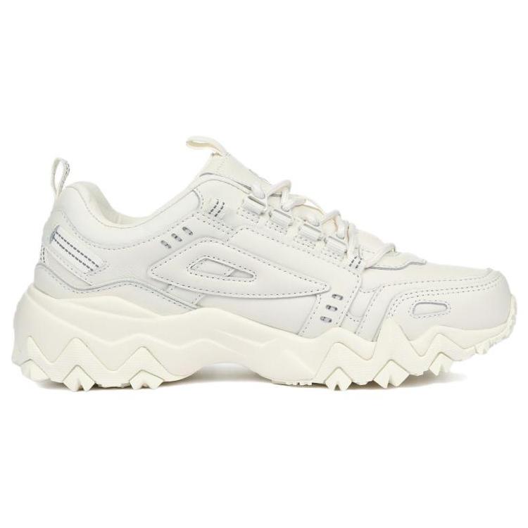 FILA Oakmont Leather Sports Low top Casual Shoes Unisex Ecru Korean Style 1JM00843E_926
