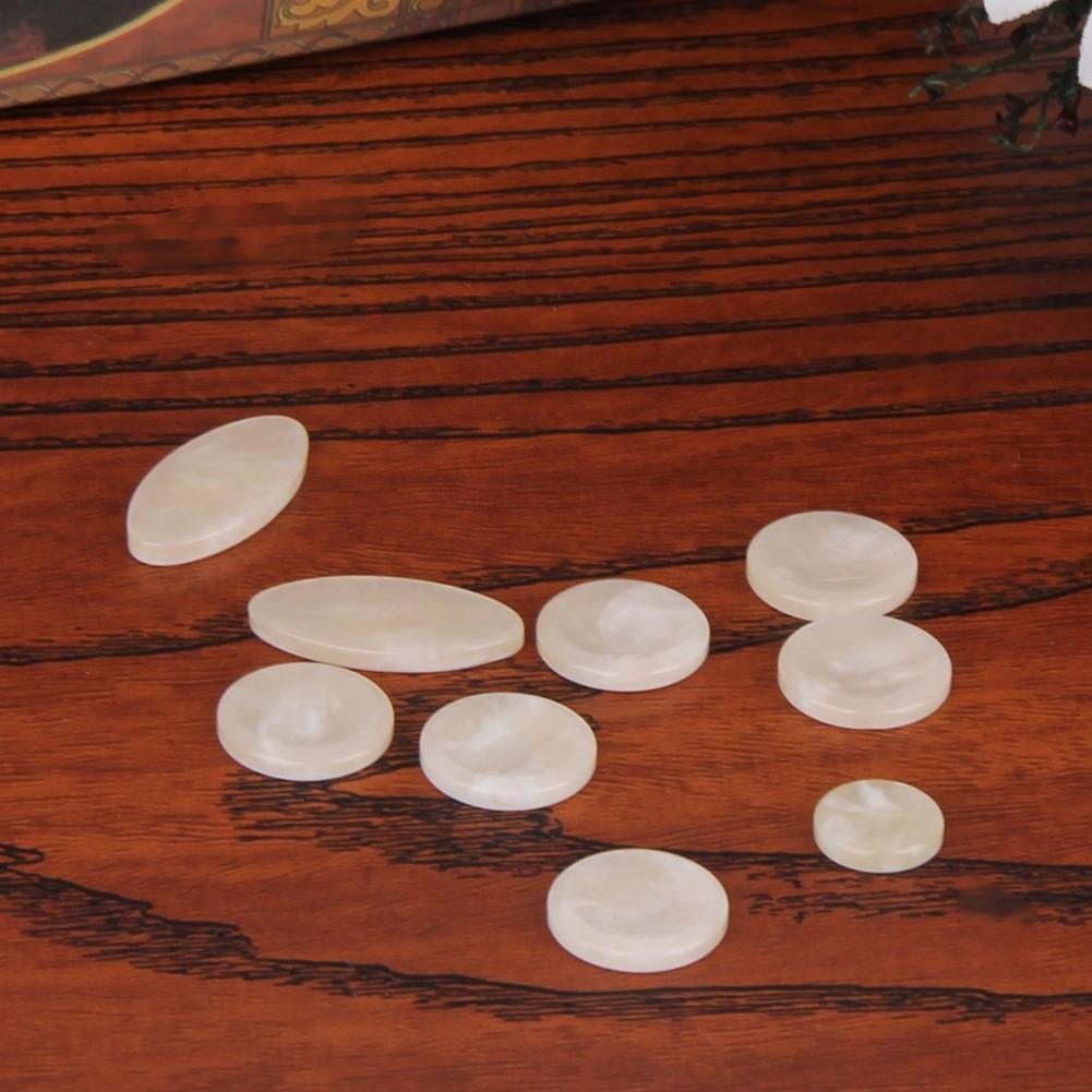 Saxophone Key Buttons Inlays Part 9 Pcs Beige Easy To Install